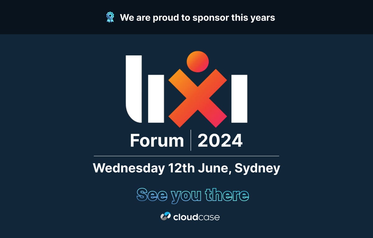 Cloudcase sponsors the LIXI 2024 event